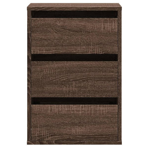 Cassettiera Angolo Rovere Marrone 40x41x58cm Legno Multistrato