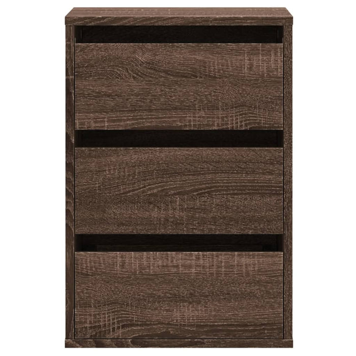 Cassettiera Angolo Rovere Marrone 40x41x58cm Legno Multistrato