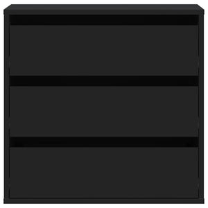 Cassettiera Angolare Nera 60x41x58 cm in Legno Multistrato 852844