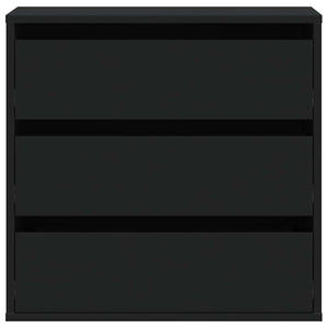 Cassettiera Angolare Nera 60x41x58 cm in Legno Multistrato 852844