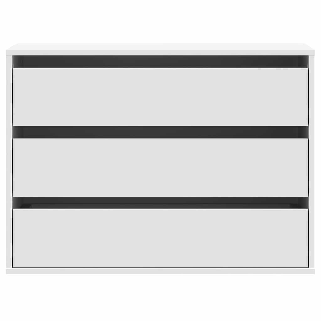 Cassettiera Bianca 80x41x58 cm in Legno Multistrato 852852