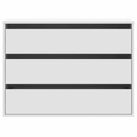 Cassettiera Bianca 80x41x58 cm in Legno Multistrato 852852