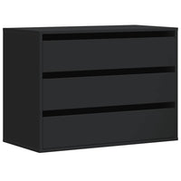vidaXL Cassettiera Angolare Nera 80x41x58 cm in Legno Multistrato