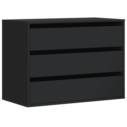vidaXL Cassettiera Angolare Nera 80x41x58 cm in Legno Multistrato