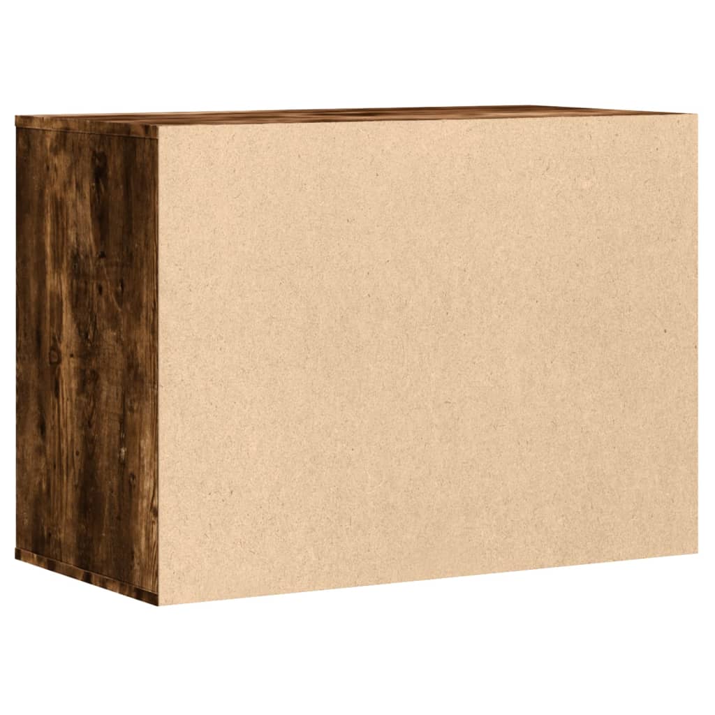 Cassettiera Angolare Rovere Fumo 80x41x58cm Legno Multistrato