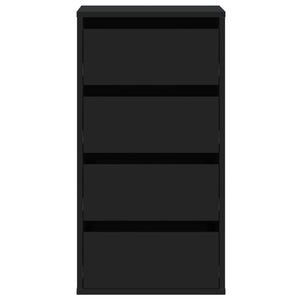 Cassettiera Angolare Nera 40x41x76 cm in Legno Multistrato 852862