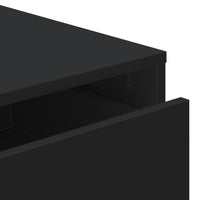 Cassettiera Angolare Nera 40x41x76 cm in Legno Multistrato 852862
