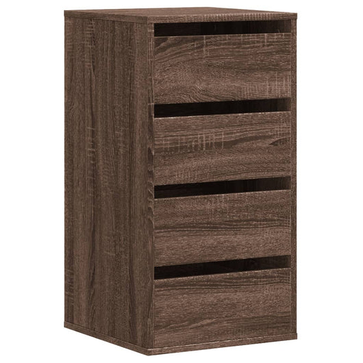 Cassettiera Angolo Rovere Marrone 40x41x76cm Legno Multistrato 852867
