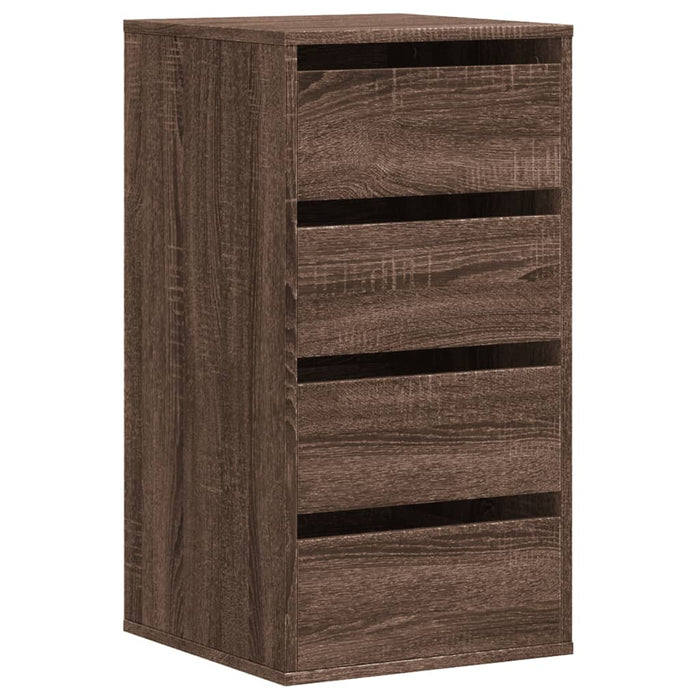 Cassettiera Angolo Rovere Marrone 40x41x76cm Legno Multistrato 852867