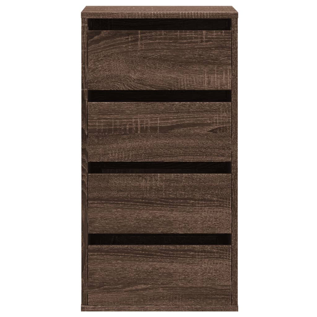 Cassettiera Angolo Rovere Marrone 40x41x76cm Legno Multistrato 852867