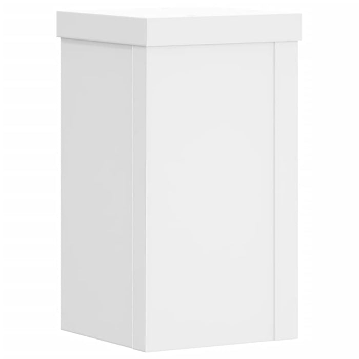 Portavasi per fiori set da 2 10 x 10 x 18 cm in legno ingegnerizzato bianco 02_0045261