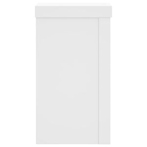 Portavasi per fiori set da 2 10 x 10 x 18 cm in legno ingegnerizzato bianco 02_0045261