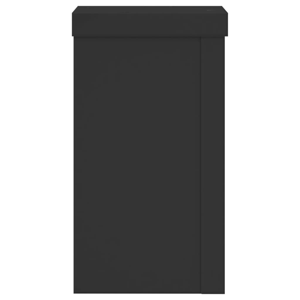 Portavasi per fiori set da 2 10 x 10 x 18 cm in legno ingegnerizzato nero 02_0045262