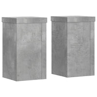 Supporti per Piante 2 pz Grigio 10x10x18 cm Legno Multistrato