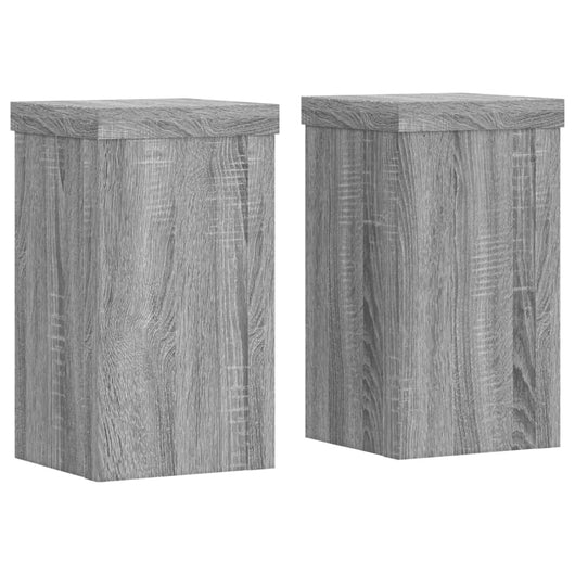 Set di 2 portavasi per fiori in legno ingegnerizzato Sonoma grigio 02_0045358