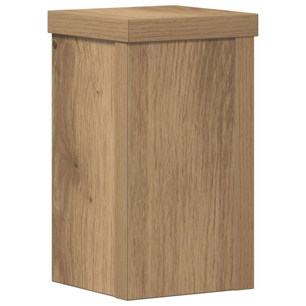 vidaXL Supporti per Piante 2 pz Rovere 10x10x18 cm in Multistrato