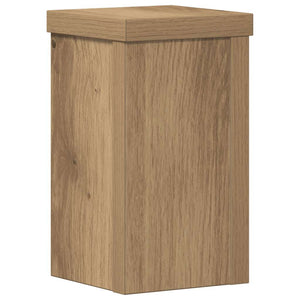 vidaXL Supporti per Piante 2 pz Rovere 10x10x18 cm in Multistrato