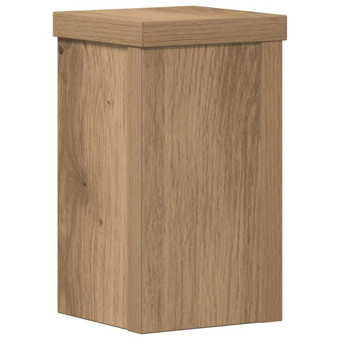 vidaXL Supporti per Piante 2 pz Rovere 10x10x18 cm in Multistrato