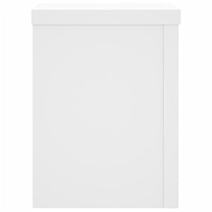 Portavasi per fiori set da 2 15 x 15 x 20 cm in legno ingegnerizzato bianco 02_0045263
