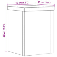 vidaXL Supporti per Piante 2 pz Rovere 15x15x20 cm in Multistrato