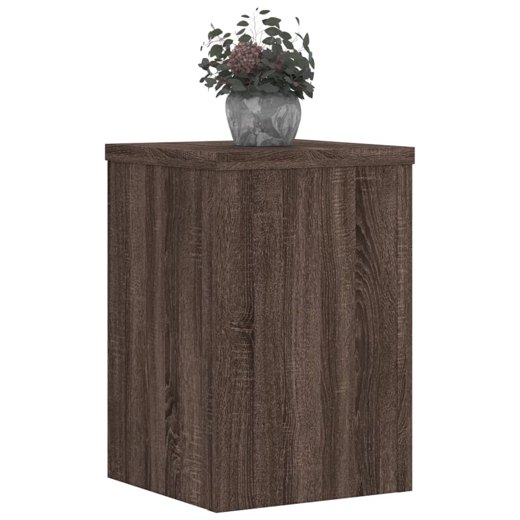 vidaXL Supporti per Piante 2 pz Marrone 20x20x30 cm Legno Multistrato