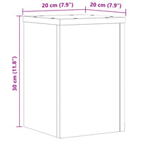 vidaXL Supporti per Piante 2 pz Marrone 20x20x30 cm Legno Multistrato