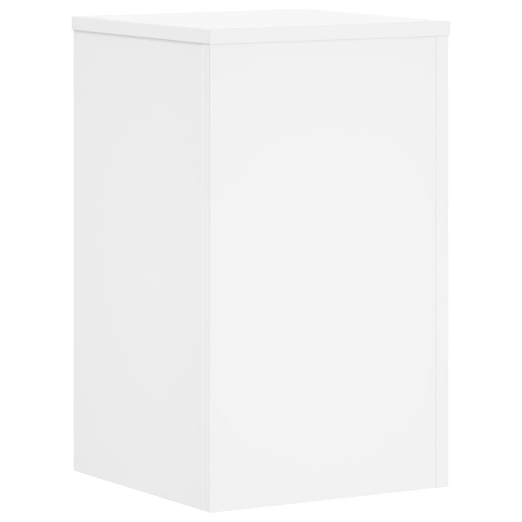 vidaXL Supporti per Piante 2 pz Bianchi 30x30x50cm Legno Multistrato