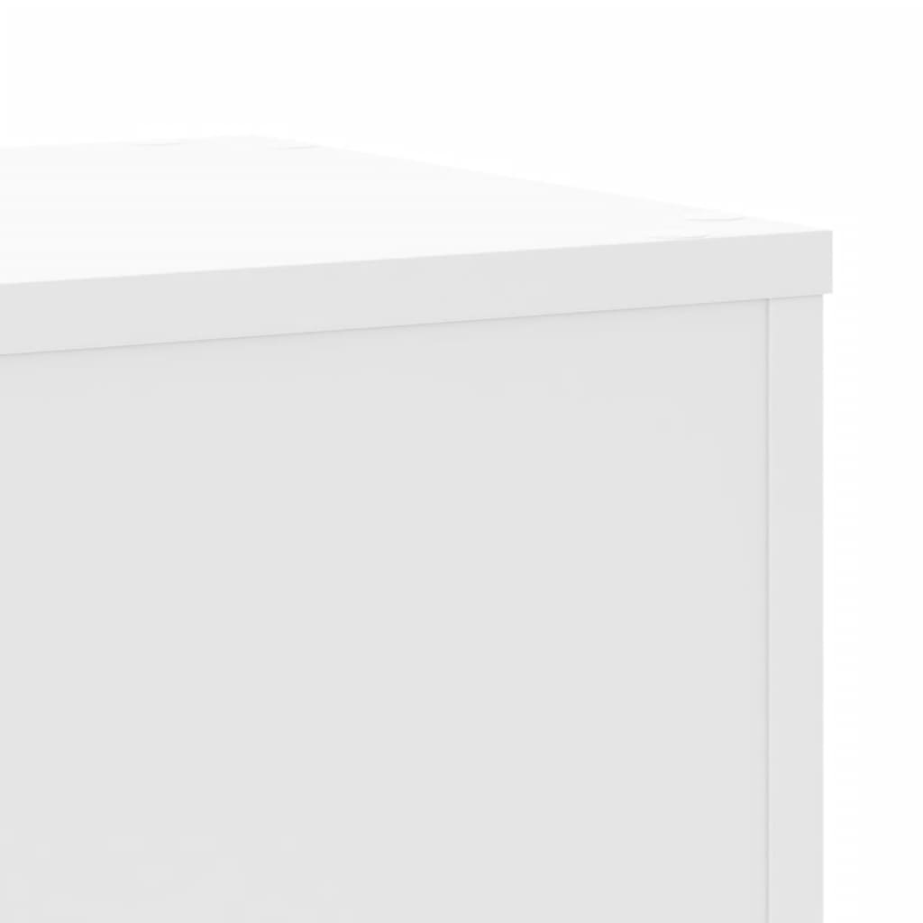 vidaXL Supporti per Piante 2 pz Bianchi 30x30x50cm Legno Multistrato