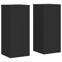 Portavasi per fiori set da 2 30 x 30 x 70 cm in legno ingegnerizzato nero 02_0045280