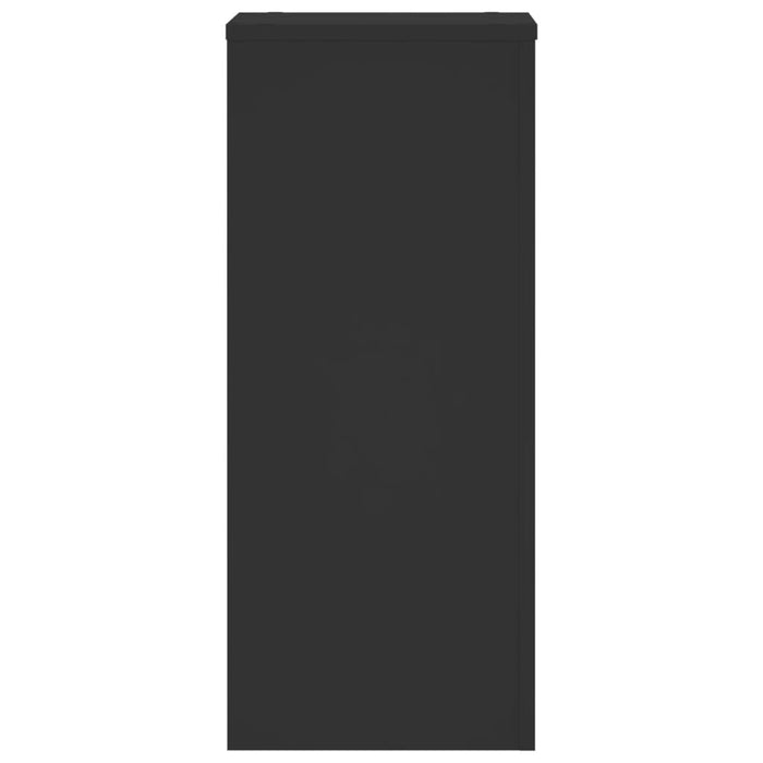 Portavasi per fiori set da 2 30 x 30 x 70 cm in legno ingegnerizzato nero 02_0045280