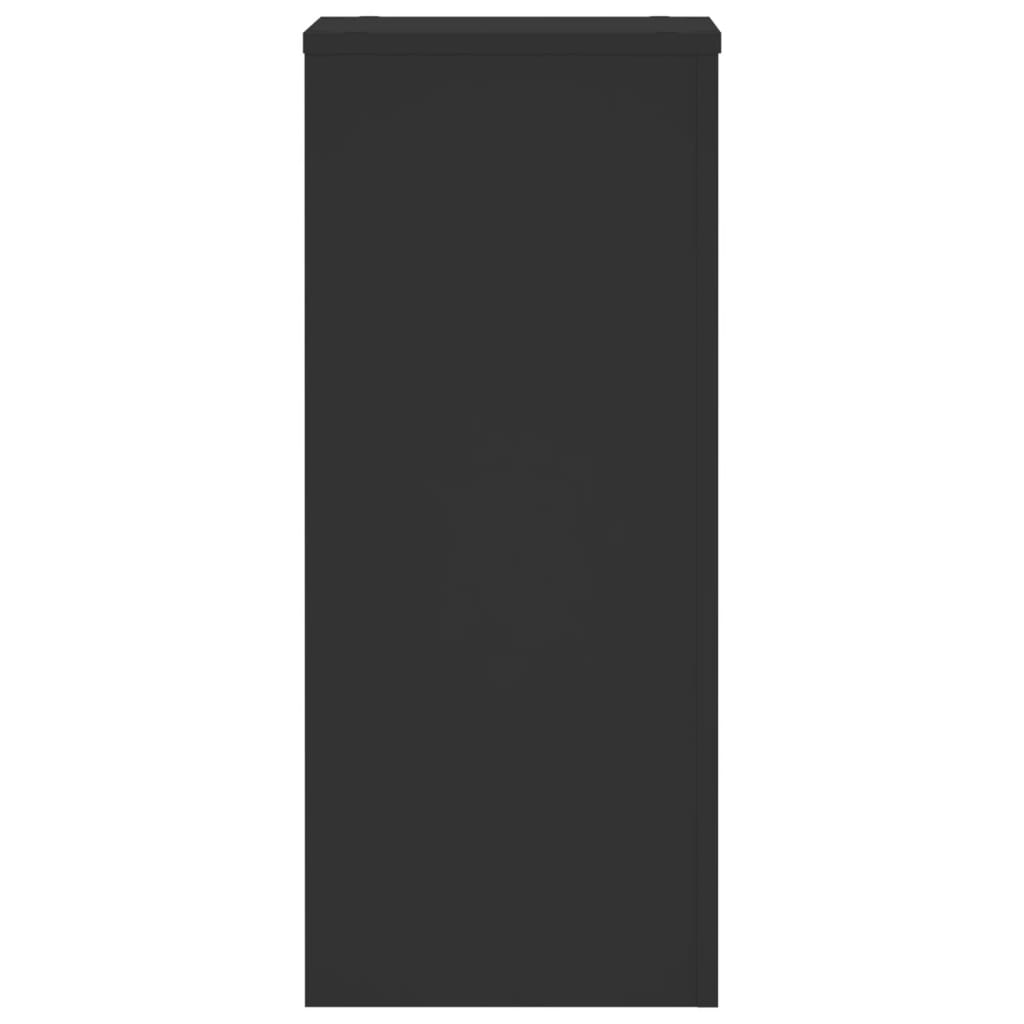 Portavasi per fiori set da 2 30 x 30 x 70 cm in legno ingegnerizzato nero 02_0045280