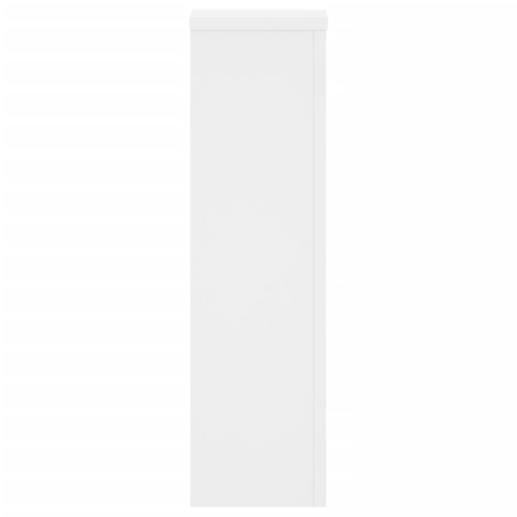 Supporti per Piante 2 pz Bianchi 17x17x60 cm Legno Multistrato