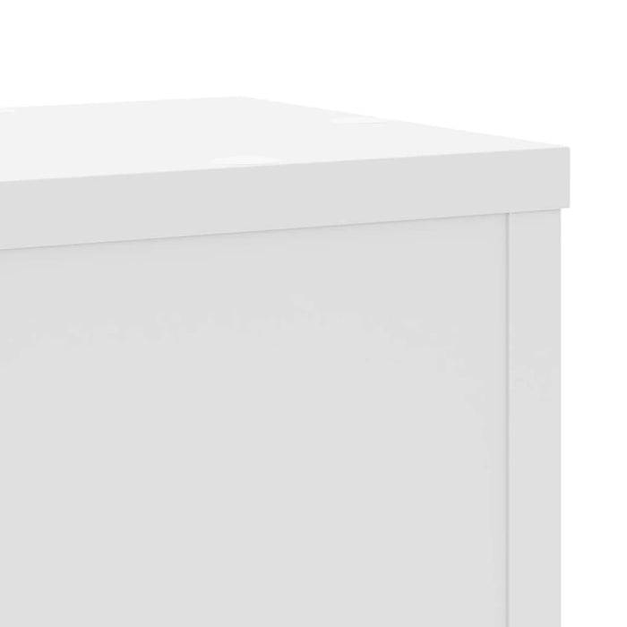 Portavasi per fiori set da 2 17 x 17 x 60 cm in legno ingegnerizzato bianco 02_0045265