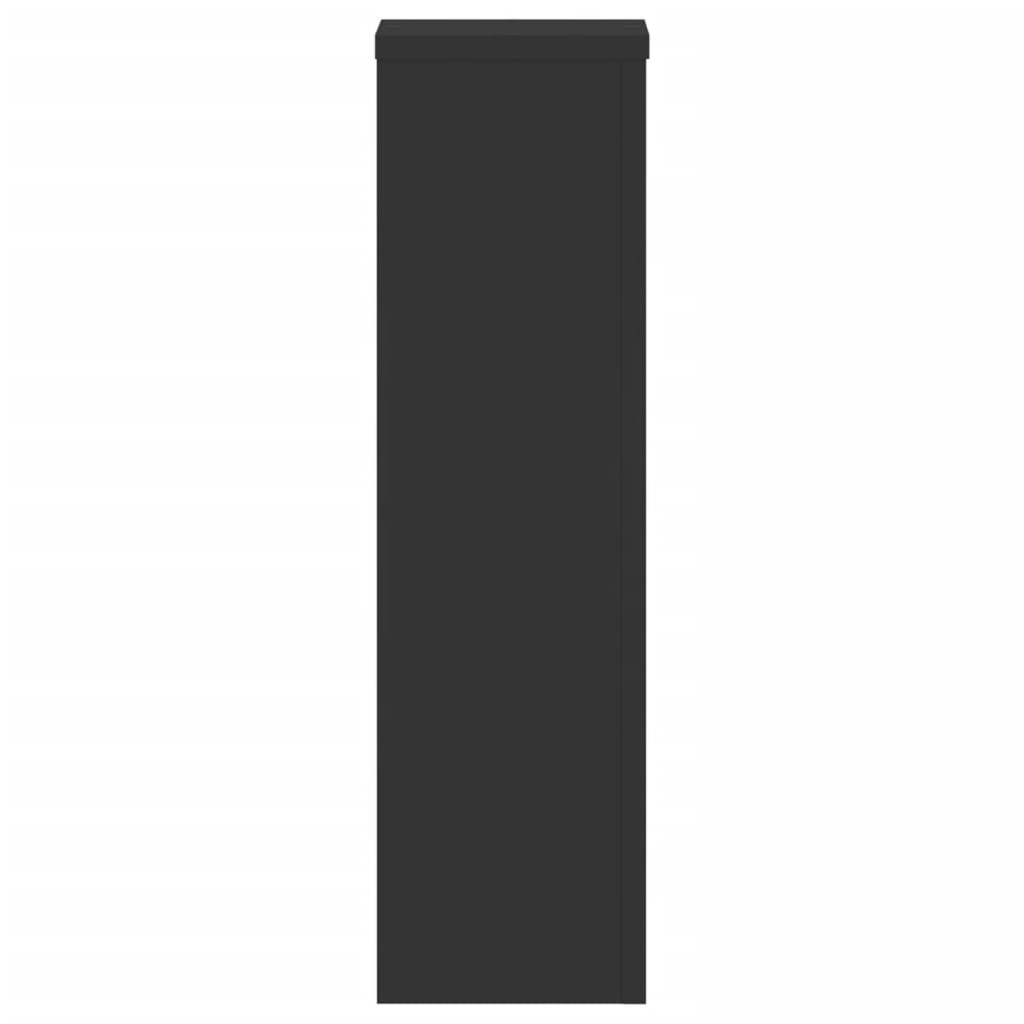 Portavasi per fiori set da 2 17 x 17 x 60 cm in legno ingegnerizzato nero 02_0045266