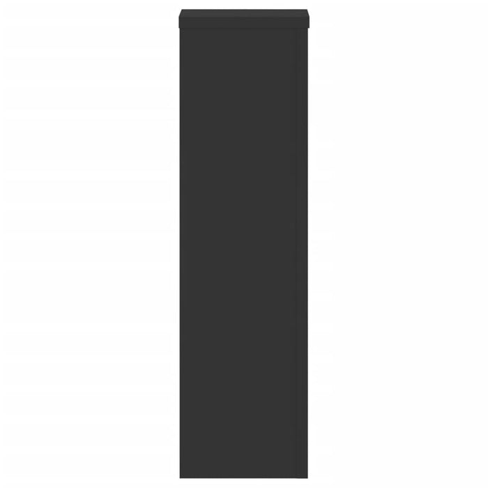 Portavasi per fiori set da 2 17 x 17 x 60 cm in legno ingegnerizzato nero 02_0045266