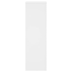 vidaXL Supporti per Piante 2 pz Bianchi 25x25x80 cm Legno Multistrato