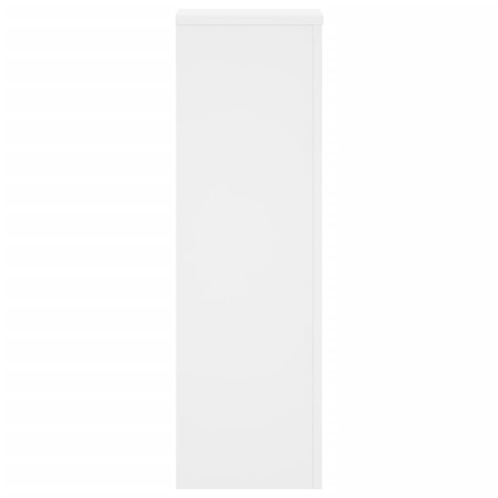 Supporti per Piante 2 pz Bianchi 25x25x80 cm Legno Multistrato 852942