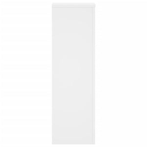 vidaXL Supporti per Piante 2 pz Bianchi 25x25x80 cm Legno Multistrato