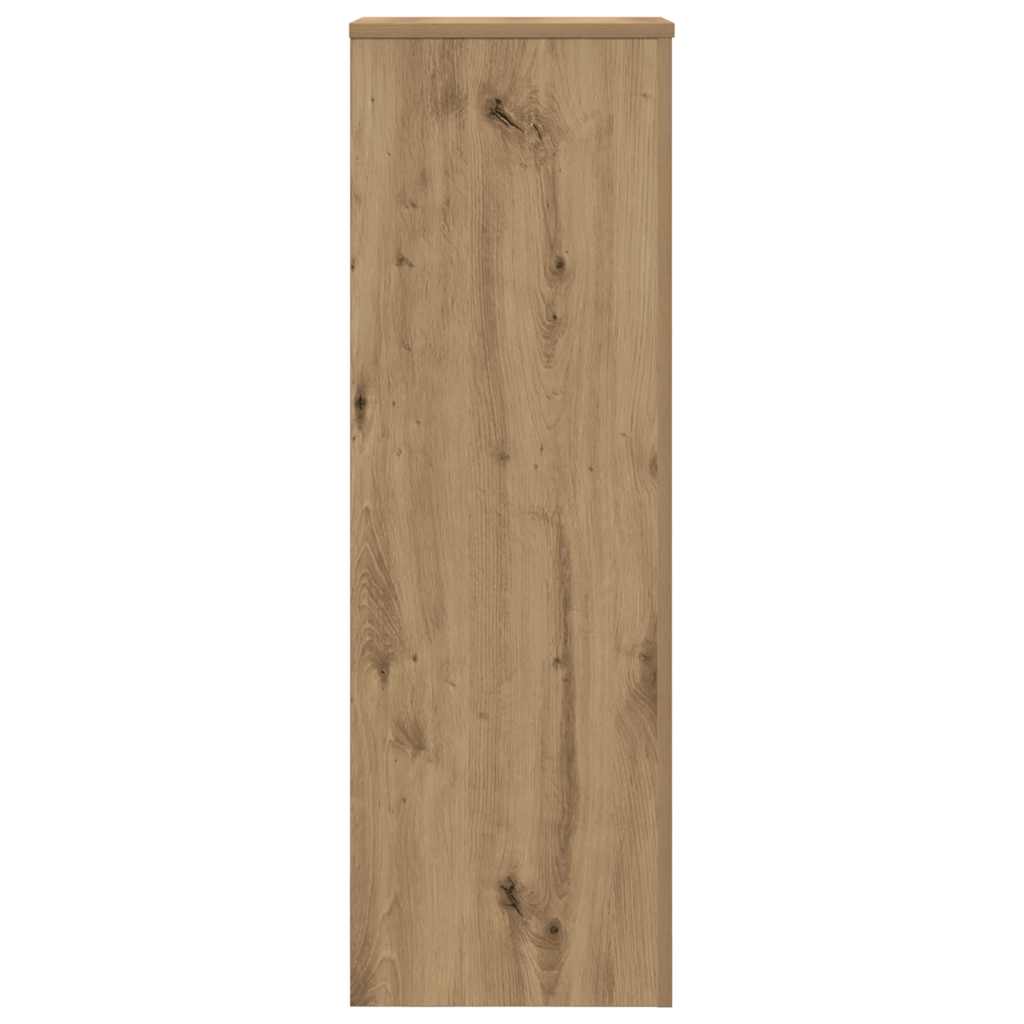 Supporto per Piante Rovere Artigianale 33x33x100 cm Truciolato 852959