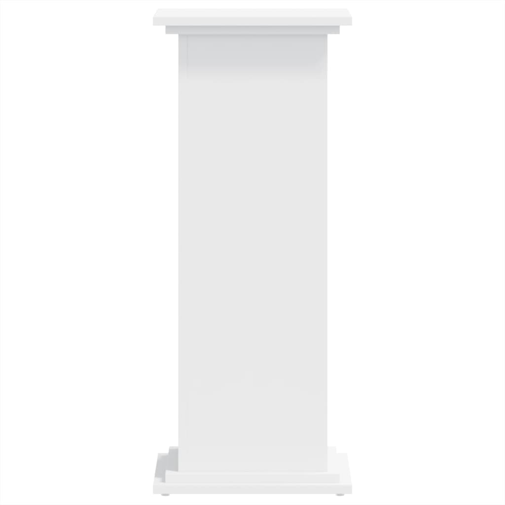 Portavaso per fiori 33 x 33 x 80 cm in legno ingegnerizzato bianco 02_0045154