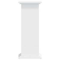 Portavaso per fiori 33 x 33 x 80 cm in legno ingegnerizzato bianco 02_0045154