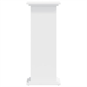 Portavaso per fiori 33 x 33 x 80 cm in legno ingegnerizzato bianco 02_0045154