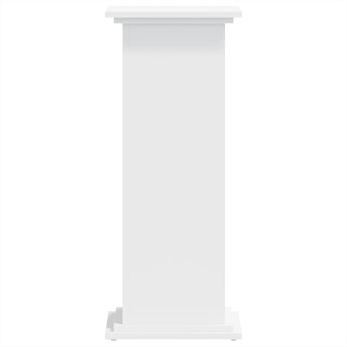 Portavaso per fiori 33 x 33 x 80 cm in legno ingegnerizzato bianco 02_0045154