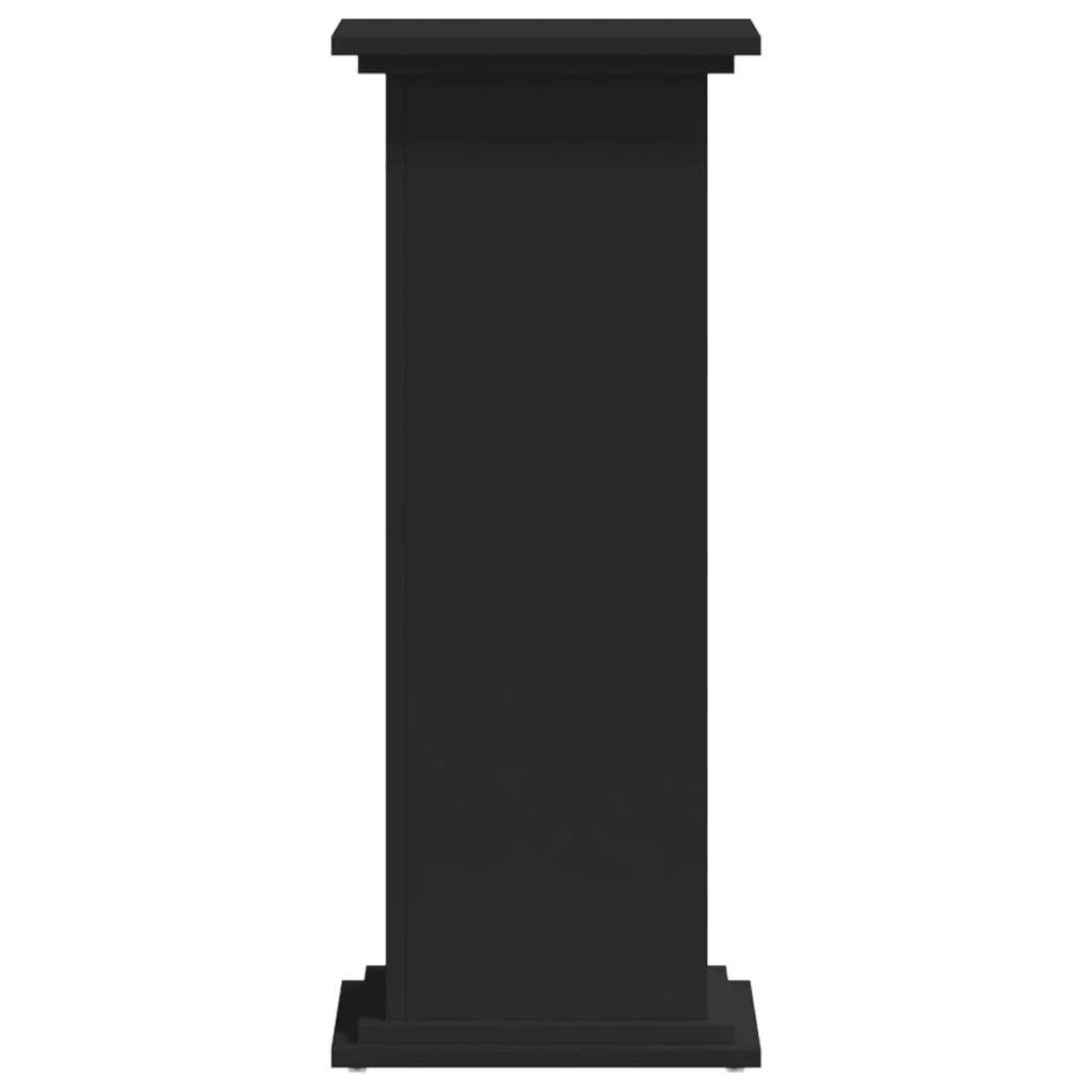 Supporto per piante portafiori 33 x 33 x 80 cm legno ingegnerizzato nero 02_0045158