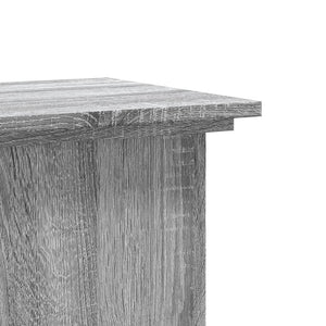 Supporto per Piante Grigio Sonoma 33x33x80 cm Legno Multistrato 852974