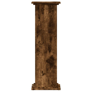 Supporto per Piante Rovere Fumo 33x33x100 cm in Truciolato 852982