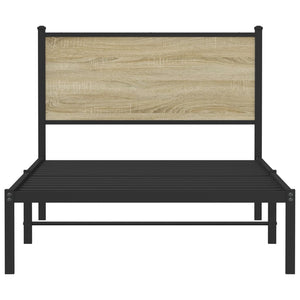 Giroletto senza Materasso in Metallo-Struttura Letto Rovere Sonoma 100x190 cm 576775