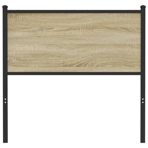 vidaXL Testiera Sonoma 90 cm in Legno Multistrato e Acciaio