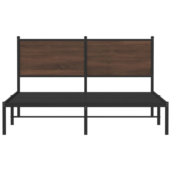 Giroletto senza Materaso in Metallo Rovere Marrone 150x200 cm 4007767