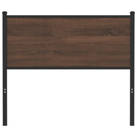 Testiera Rovere Marrone 100 cm in Legno Multistrato e Acciaio 4007794